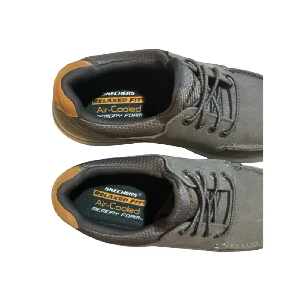 Skechers Mens Elent Mosen Relaxed Fit Boat Casual Comfort Sneaker Charcoal 11